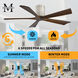 Atlas Irene-5H 42 inch Barn Wood Tone with Walnut Tone Blades Flush Mount Paddle Fan, Flush Mounted